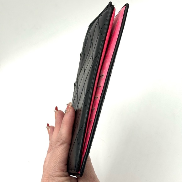 Chanel Cambon Ligne Long Wallet Black Lambskin Pink Series 10 w/ Holo, Auth Card - Picture 16 of 16